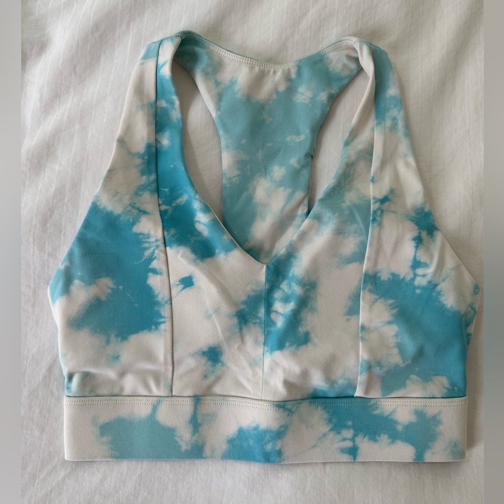 Fabletics Blue Tie Dye Sports Bra
